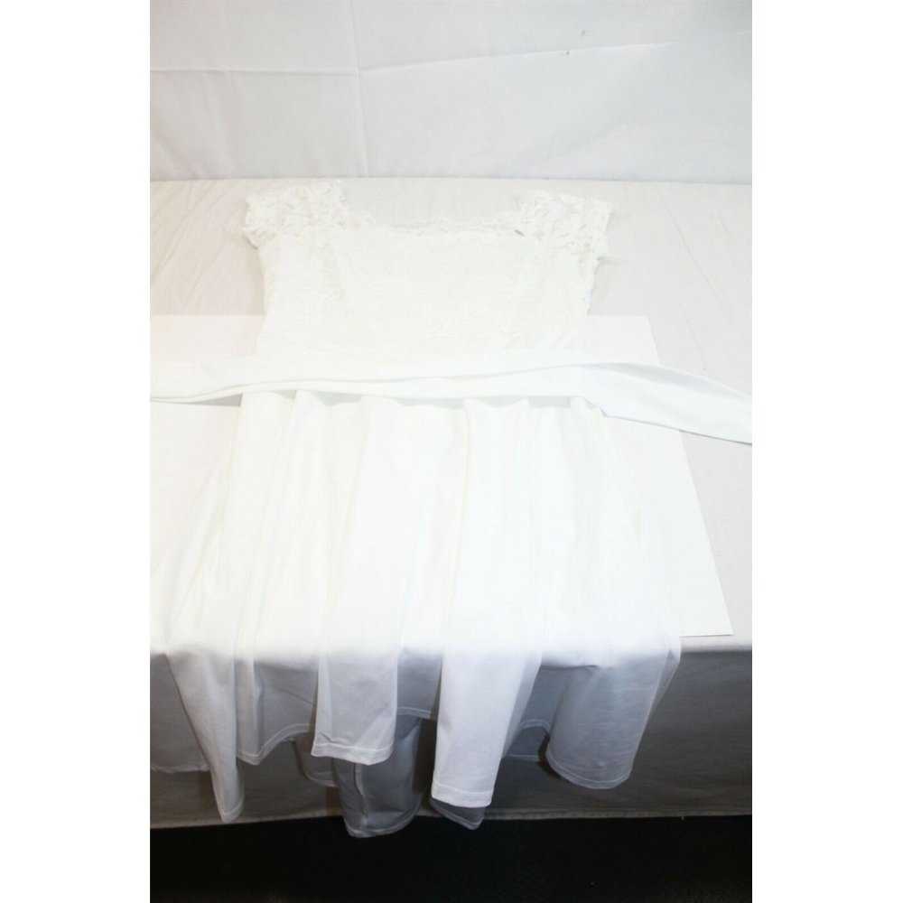 Bodycon Dress Off Shoulder Midi White XL
